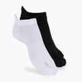 Vibram Fivefingers Athletic No-Show socks 2 pairs black and white S15N12PS