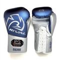 Rival RS100 Professional blue/silver boxing gloves