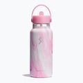 Hydro Flask Wide Flex Straw Cap Jelly 945 ml pink swirl thermal bottle