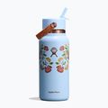 Thermal bottle Hydro Flask Wide Mouth with Flex Straw Cap 946 ml western light blue