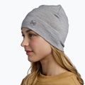 BUFF Lightweight Merino Wool solid light grey winter beanie 3