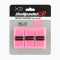 Padel racket wraps Bullpadel GB-1201 Comfort Absorbent 3 pcs. fluor pink