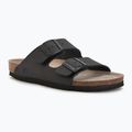 Women's slides Genuins Hawaii Oiled Leather black