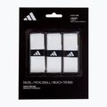 Padel racket wraps adidas Padel Overgrip Set 3 pcs. white