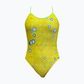 Women's one-piece swimsuit RAS Fluid Race Back yellow