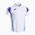 Men's tennis shirt Joma Montreal white/sky blue 2
