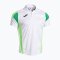 Men's tennis shirt Joma Montreal white/fluor green 2
