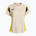 Women's tennis shirt Joma Montreal beige/yellow