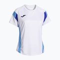 Women's tennis shirt Joma Montreal white/sky blue 2