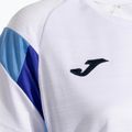 Women's tennis shirt Joma Montreal white/sky blue 4