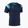 Men's tennis shirt Joma Terra dark navy/turquoise fluor 3