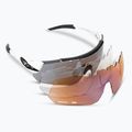 Tifosi Alliant 3 white black/smoke/ac red/clear cycling glasses