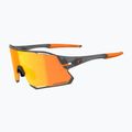 Tifosi Rail Race Clarion satin vapor/orange/clear sunglasses