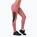 Women's training leggings NEBBIA Mesh High-Waist old rose