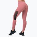 Women's training leggings NEBBIA Mesh High-Waist old rose 2