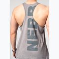 Men's training tank top NEBBIA Washed-Off Stringer Max Out light grey 5