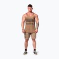 Men's training tank top NEBBIA Washed-Off Stringer Max Out light brown 2