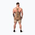 Men's training tank top NEBBIA Washed-Off Stringer Max Out light brown 3