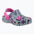 Coqui Little Frog mid.grey/fuchsia love/amulet children's sandals 8