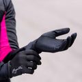 Women's cycling gloves Rogelli Laval Mid Season LW Windproof black 4