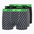 Men's boxer shorts Nike Everyday Cotton Stretch Trunk 3Pk BAU geo block print/cool grey/black