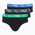 Men's Nike Everyday Cotton Stretch Brief 3 pairs black/green/black