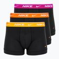 Men's boxer shorts Nike Everyday Cotton Stretch Trunk 3 pairs black/gold/hyper crimson