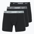 Men's Nike Everyday Cotton Stretch boxers 3 pairs bi/iron grey/clear grey high shine textured wb