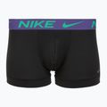 Men's boxer shorts Nike Dri-Fit Essential Micro Trunk 3 pairs black green shock/wild violet/black text wb 3