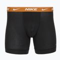 Men's Nike Everyday Cotton Stretch boxer shorts 3 pairs black light crimsn/desrt ochre/black waistband 2