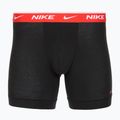Men's Nike Everyday Cotton Stretch boxer shorts 3 pairs black light crimsn/desrt ochre/black waistband 3