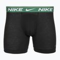 Nike Dri-FIT Ultra Comfort men's boxer shorts 3 pairs black evrgreen aura/deep night/black waistband 2