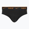 Men's Nike Everyday Cotton Stretch Brief 3 pairs black light crimson/desert ochre/black wb 4
