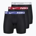 Men's boxers Nike Essential Micro 3 pairs black/sapphire/wolf grey/team crimson