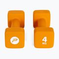 Neoprene dumbbells 4kg Pure2Improve orange P2I201420 3