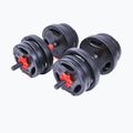 Pure2Improve Hybrid Dumbell/Barbell 20kg dumbbells with barbell function black and red P2I202340 2