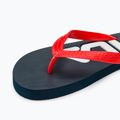 FILA men's Troy dress blues / high risk red flip flops 7