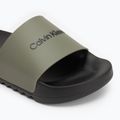 Calvin Klein men's flip-flops HM0HM01063 Chuncky Pool Slide Rub Smokey Olive/Black 7