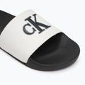 Calvin Klein men's flip-flops YM0YM01281 Jelly Mono PU Bright White/Black 7