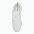 Calvin Klein Women's Shoes HW0HW02574 Runner Lace Up Mono Pu Triple Bright White 5