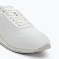 Calvin Klein Women's Shoes HW0HW02574 Runner Lace Up Mono Pu Triple Bright White 7