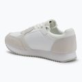 Calvin Klein Women's Shoes YW0YW01644 Runner Laceup Sock Mg Nylon Mix Bright White/Black 3