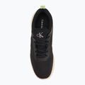 Calvin Klein women's shoes YW0YW01855 Eva Runner Sock Mg Tech Mix black/pistachio/white jade 5