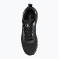 Calvin Klein women's shoes YW0YW01851 Eva Runner L-Up Mix Mesh Logo Ck black/mockingbird 5