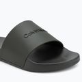 Calvin Klein men's flip-flops HM0HM00455 Pool Slide Rubber dark olive 7