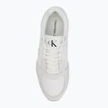 Calvin Klein men's shoes YM0YM01326 Retro Runner Sock Lace Up Ny-Su Bright White/Black 5