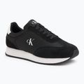 Calvin Klein men's shoes YM0YM01325 Retro Runner Lace Up Ny-Su Black/Bright White