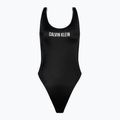 Women's Calvin Klein Scoop Back One Piece Swimsuit Black