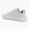 Calvin Klein women's shoes YW0YW01224 Cupsole Mono Lth Wn white/silver 3