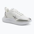 Women's shoes Calvin Klein Eva Runner Low Lace Mix Ml Wn bright white/silver